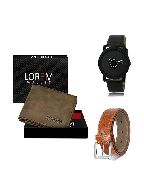belt, wallet & watch gift combo - 19357020 - Very Small Image - 1