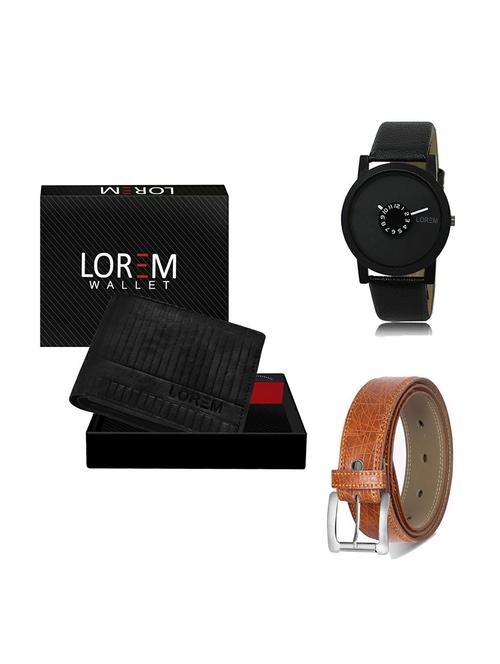 belt, wallet & watch gift combo - 19357026 - Very Small Image - 1