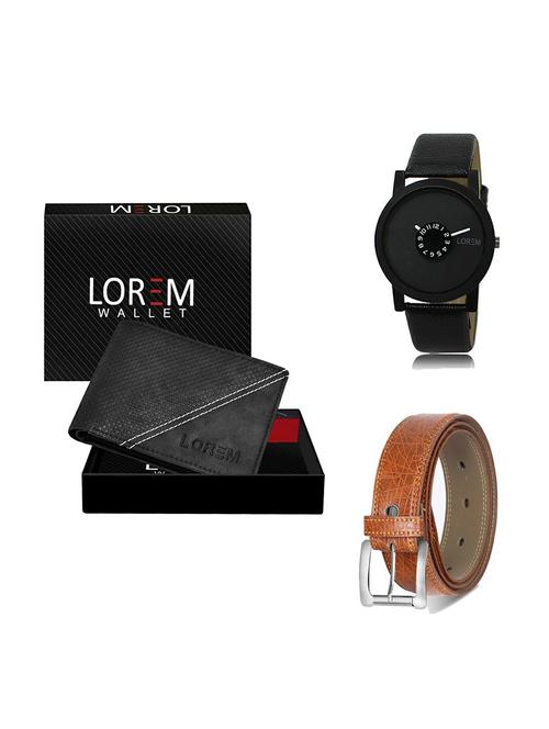 belt, wallet & watch gift combo - 19357030 - Very Small Image - 1