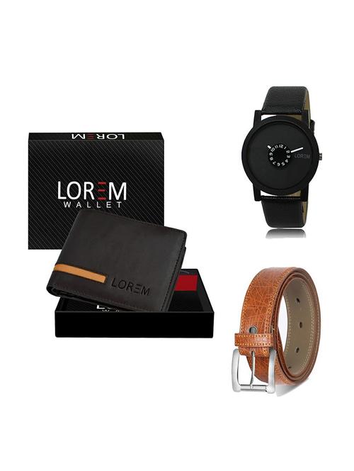 belt, wallet & watch gift combo - 19357038 - Very Small Image - 1