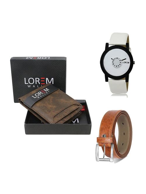 belt, wallet & watch gift combo - 19357045 - Very Small Image - 1