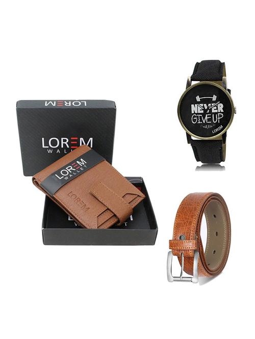 belt, wallet & watch gift combo - 19357095 - Very Small Image - 1