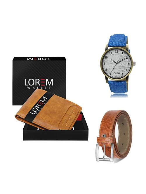 belt, wallet & watch gift combo - 19357136 - Very Small Image - 1
