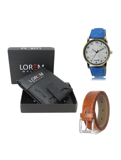 belt, wallet & watch gift combo - 19357138 - Very Small Image - 1