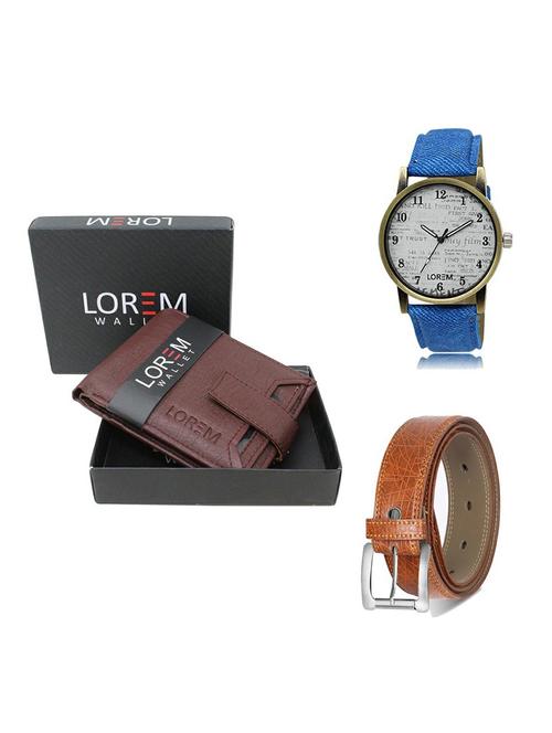belt, wallet & watch gift combo - 19357139 - Very Small Image - 1