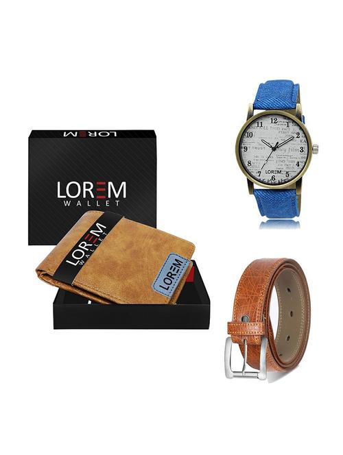 belt, wallet & watch gift combo - 19357141 - Very Small Image - 1