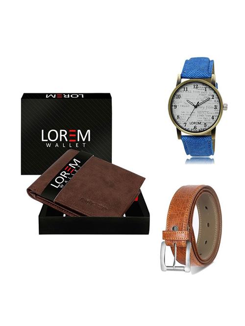 belt, wallet & watch gift combo - 19357142 - Very Small Image - 1