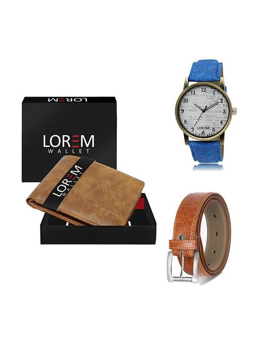 belt, wallet & watch gift combo - 19357143 - Very Small Image - 1