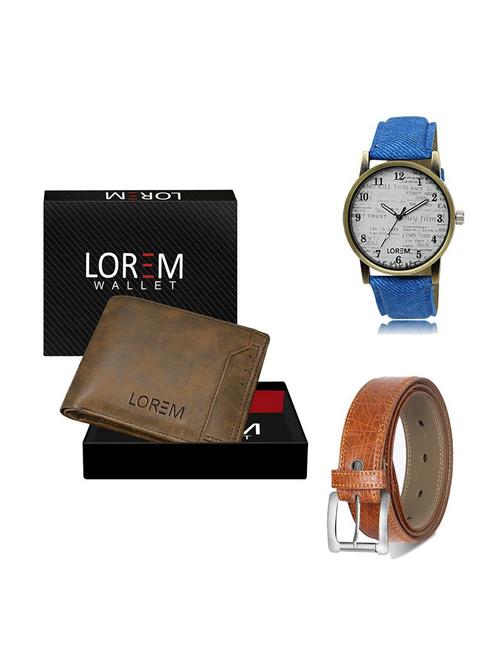 belt, wallet & watch gift combo - 19357154 - Very Small Image - 1