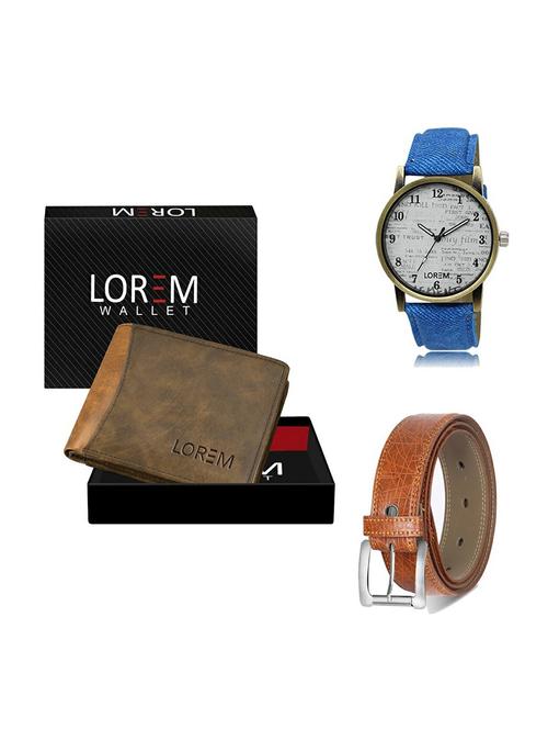 belt, wallet & watch gift combo - 19357156 - Very Small Image - 1