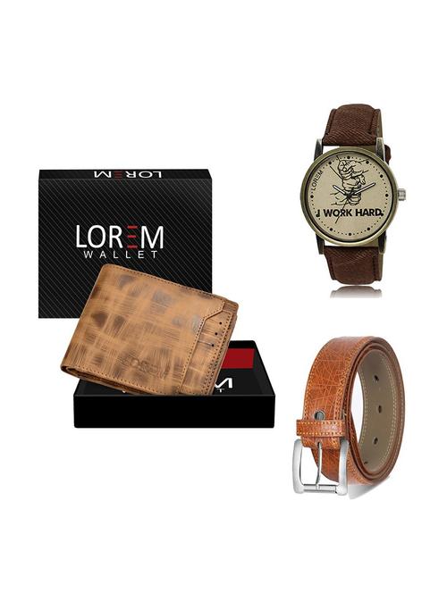 belt, wallet & watch gift combo - 19357196 - Very Small Image - 1