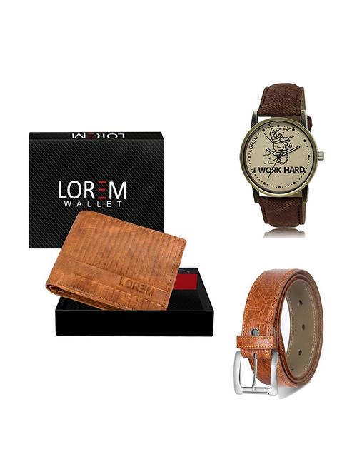 belt, wallet & watch gift combo - 19357204 - Very Small Image - 1
