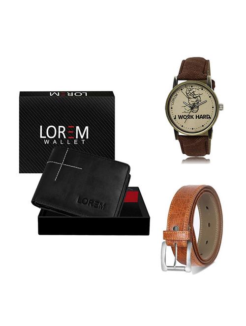 belt, wallet & watch gift combo - 19357215 - Very Small Image - 1