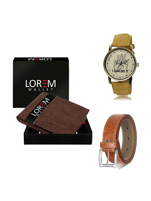 belt, wallet & watch gift combo - 19357232 - Very Small Image - 1