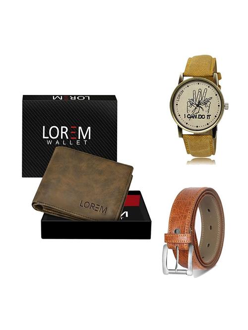 belt, wallet & watch gift combo - 19357245 - Very Small Image - 1