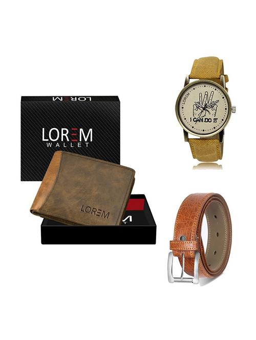 belt, wallet & watch gift combo - 19357246 - Very Small Image - 1