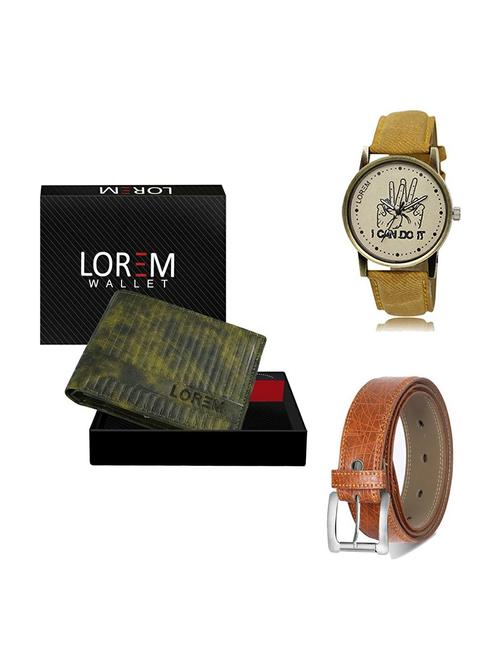 belt, wallet & watch gift combo - 19357250 - Very Small Image - 1
