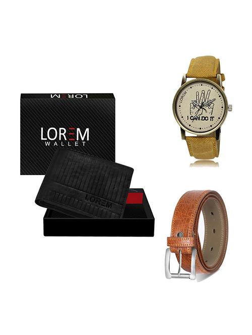 belt, wallet & watch gift combo - 19357251 - Very Small Image - 1