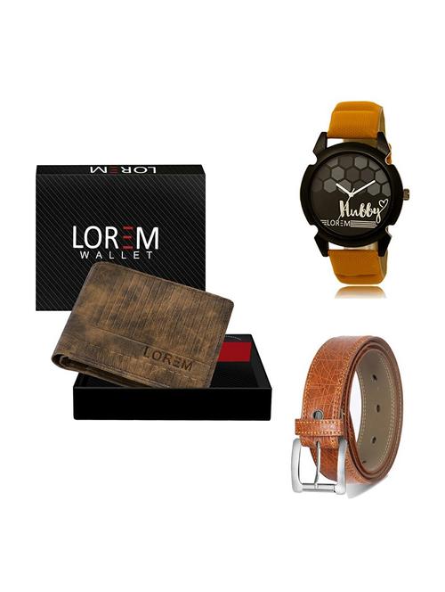 belt, wallet & watch gift combo - 19357338 - Very Small Image - 1