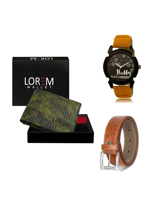 belt, wallet & watch gift combo - 19357340 - Very Small Image - 1