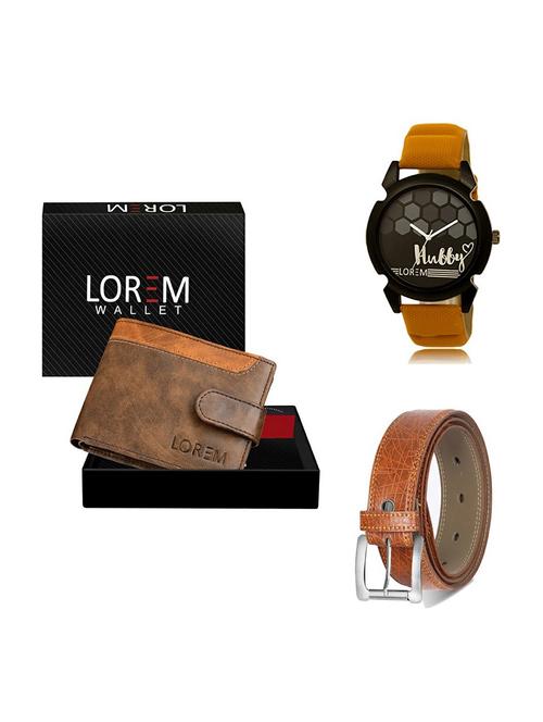 belt, wallet & watch gift combo - 19357354 - Very Small Image - 1