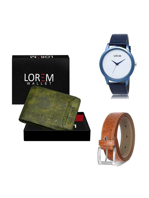 belt, wallet & watch gift combo - 19357382 - Very Small Image - 1