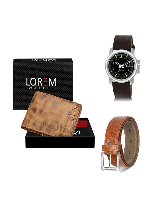 belt, wallet & watch gift combo - 19357421 - Very Small Image - 1