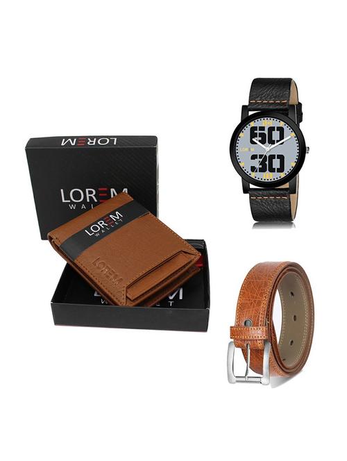 belt, wallet & watch gift combo - 19357449 - Very Small Image - 1