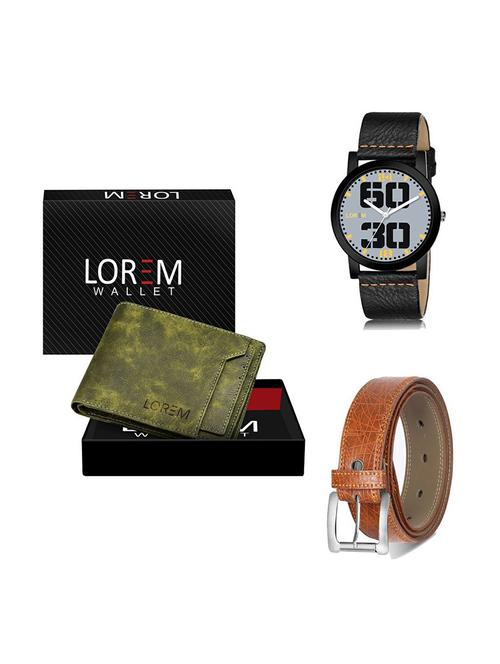 belt, wallet & watch gift combo - 19357461 - Very Small Image - 1