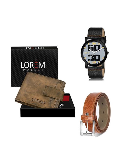 belt, wallet & watch gift combo - 19357468 - Very Small Image - 1