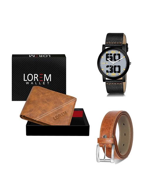 belt, wallet & watch gift combo - 19357478 - Very Small Image - 1