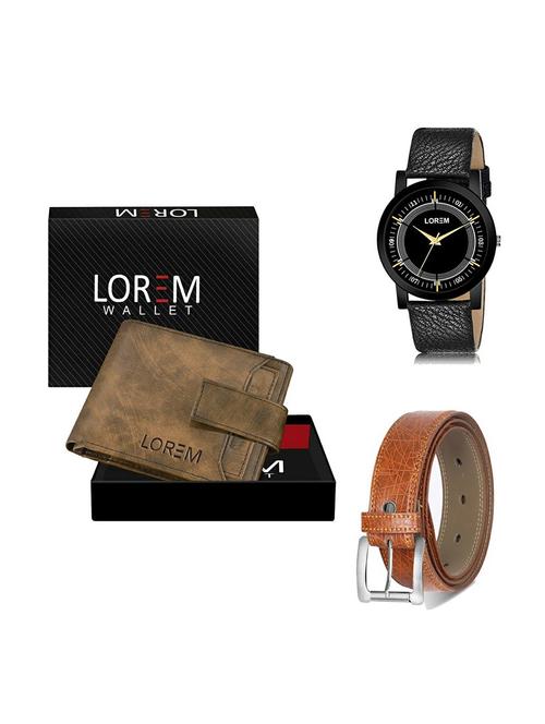 belt, wallet & watch gift combo - 19357513 - Very Small Image - 1