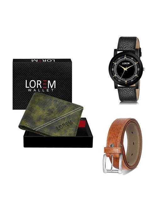 belt, wallet & watch gift combo - 19357524 - Very Small Image - 1