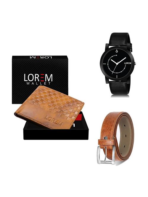 belt, wallet & watch gift combo - 19357572 - Very Small Image - 1