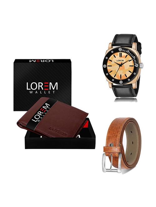 belt, wallet & watch gift combo - 19357594 - Very Small Image - 1