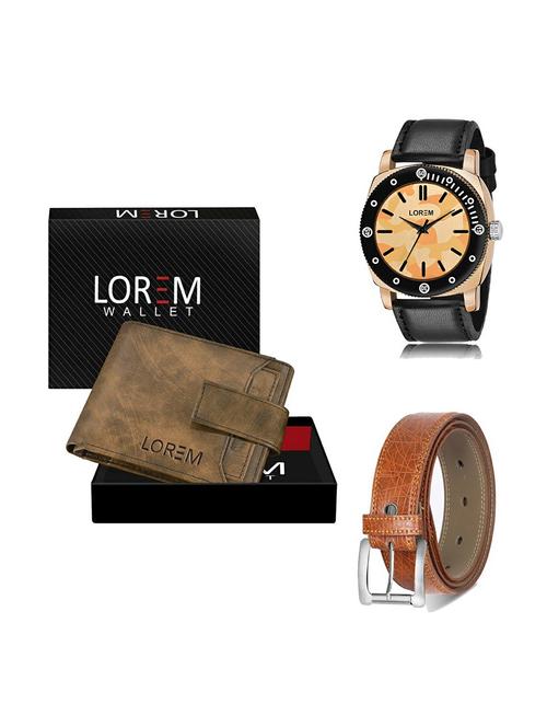 belt, wallet & watch gift combo - 19357603 - Very Small Image - 1