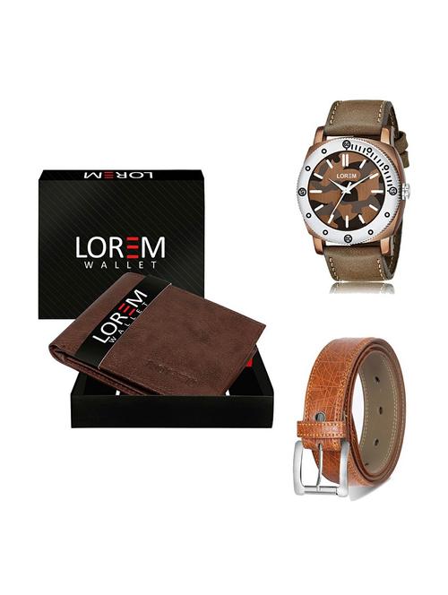 belt, wallet & watch gift combo - 19357637 - Very Small Image - 1