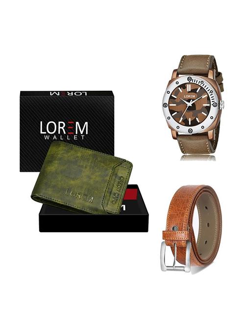 belt, wallet & watch gift combo - 19357652 - Very Small Image - 1