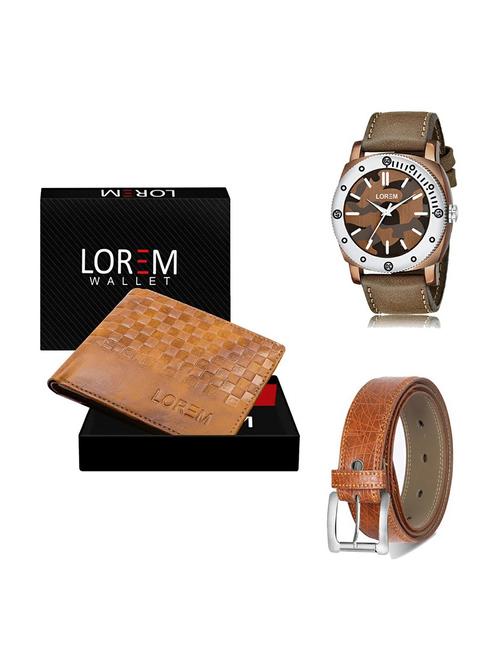 belt, wallet & watch gift combo - 19357662 - Very Small Image - 1