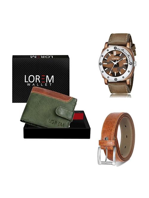 belt, wallet & watch gift combo - 19357671 - Very Small Image - 1