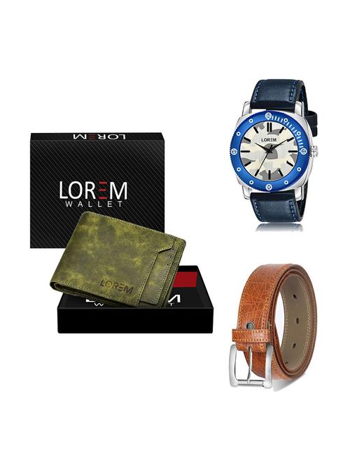 belt, wallet & watch gift combo - 19357686 - Very Small Image - 1