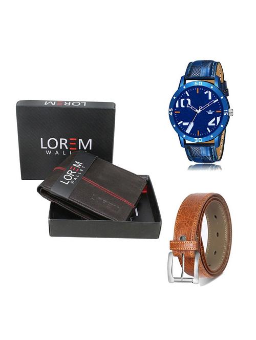 belt, wallet & watch gift combo - 19357902 - Very Small Image - 1