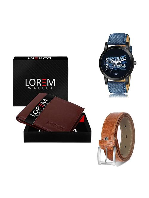 belt, wallet & watch gift combo - 19357954 - Very Small Image - 1
