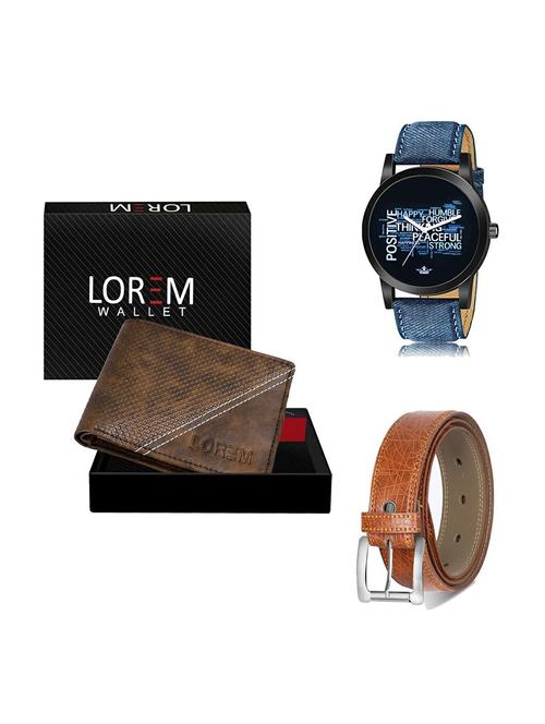 belt, wallet & watch gift combo - 19357972 - Very Small Image - 1