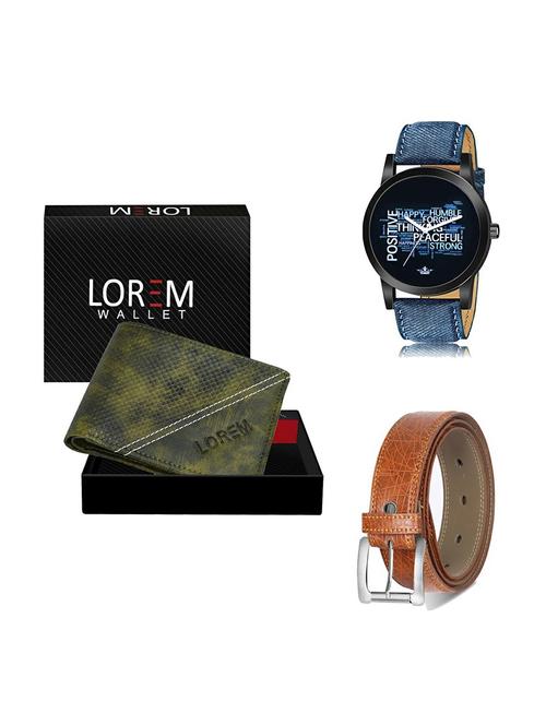 belt, wallet & watch gift combo - 19357974 - Very Small Image - 1
