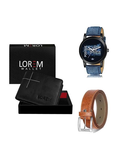 belt, wallet & watch gift combo - 19357980 - Very Small Image - 1