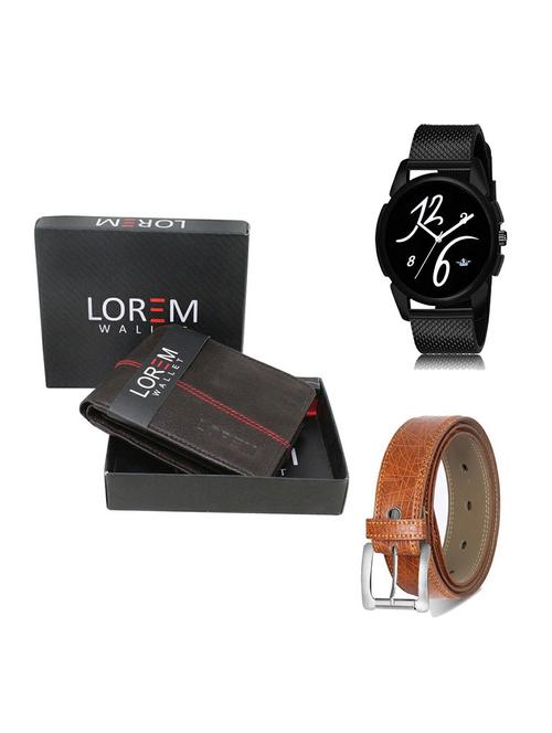 belt, wallet & watch gift combo - 19357992 - Very Small Image - 1