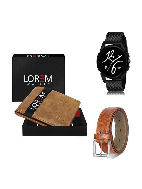 belt, wallet & watch gift combo - 19357998 - Very Small Image - 1