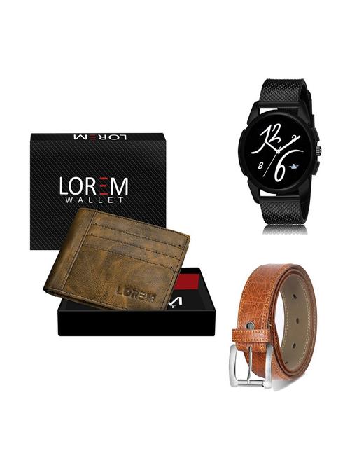 belt, wallet & watch gift combo - 19358004 - Very Small Image - 1
