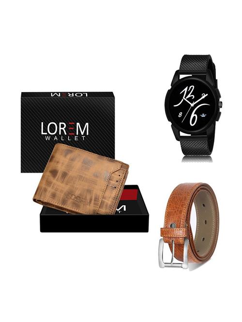 belt, wallet & watch gift combo - 19358006 - Very Small Image - 1